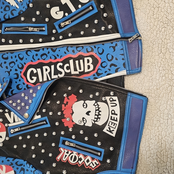 The Casualties Black and Blue Panther Jacket - Picture 3 of 5